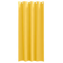 vidaXL Fekete Függöny Gyűrűkkel 2 pcs Mustár sárga 260 x 140 cm