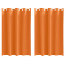 vidaXL Fekete Függöny Gyűrűkkel 2 pcs Élénk narancs 175 x 140 cm
