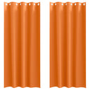 vidaXL Fekete Függöny Gyűrűkkel 2 pcs Élénk narancs 245 x 140 cm