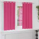 vidaXL Fekete Függöny Gyűrűkkel 2 pcs Élénk rózsaszín 175 x 140 cm