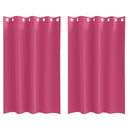 vidaXL Fekete Függöny Gyűrűkkel 2 pcs Élénk rózsaszín 175 x 140 cm