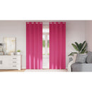 vidaXL Fekete Függöny Gyűrűkkel 2 pcs Élénk rózsaszín 245 x 140 cm
