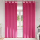 vidaXL Fekete Függöny Gyűrűkkel 2 db Élénk rózsaszín 245 x 140 cm