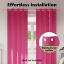 vidaXL Fekete Függöny Gyűrűkkel 2 pcs Élénk rózsaszín 260 x 140 cm
