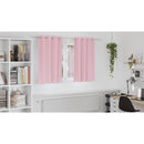 vidaXL Fekete Függöny Gyűrűkkel 2 pcs Babarózsaszín 140 x 140 cm