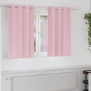 vidaXL Fekete Függöny Gyűrűkkel 2 db Babarózsaszín 140 x 140 cm