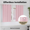vidaXL Fekete Függöny Gyűrűkkel 2 pcs Babarózsaszín 140 x 140 cm