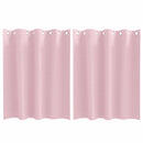 vidaXL Fekete Függöny Gyűrűkkel 2 pcs Babarózsaszín 140 x 140 cm