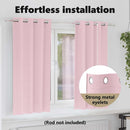 vidaXL Fekete Függöny Gyűrűkkel 2 pcs Babarózsaszín 175 x 140 cm