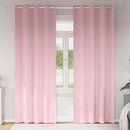 vidaXL Fekete Függöny Gyűrűkkel 2 pcs Babarózsaszín 225 x 140 cm