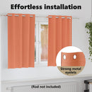 vidaXL Fekete Függöny Gyűrűkkel 2 pcs Terrakotta 140 x 140 cm