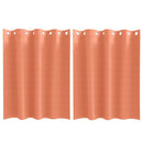 vidaXL Fekete Függöny Gyűrűkkel 2 pcs Terrakotta 140 x 140 cm