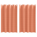 vidaXL Fekete Függöny Gyűrűkkel 2 pcs Terrakotta 175 x 140 cm