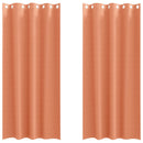 vidaXL Fekete Függöny Gyűrűkkel 2 pcs Terrakotta 225 x 140 cm