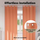 vidaXL Fekete Függöny Gyűrűkkel 2 pcs Terrakotta 260 x 140 cm