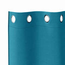 vidaXL Fekete Függöny Gyűrűkkel 2 db Türkiz 245 x 140 cm Poliészter