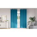 vidaXL Fekete Függöny Gyűrűkkel 2 pcs Türkiz 245 x 140 cm Poliészter