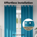 vidaXL Fekete Függöny Gyűrűkkel 2 pcs Türkiz 245 x 140 cm Poliészter