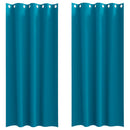 vidaXL Fekete Függöny Gyűrűkkel 2 db Türkiz 245 x 140 cm Poliészter