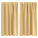 vidaXL Fekete Függöny Gyűrűkkel 2 pcs Bézs 140 x 140 cm Poliészter