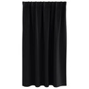 vidaXL Fekete Függöny Gyűrűkkel 2 pcs Fekete 140 x 140 cm Poliészter