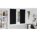 vidaXL Fekete Függöny Gyűrűkkel 2 pcs Fekete 175 x 140 cm Poliészter