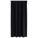 vidaXL Fekete Függöny Gyűrűkkel 2 pcs Fekete 175 x 140 cm Poliészter