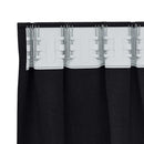 vidaXL Fekete Függöny Gyűrűkkel 2 pcs Fekete 225 x 140 cm Poliészter