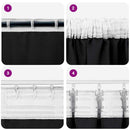 vidaXL Fekete Függöny Gyűrűkkel 2 pcs Fekete 225 x 140 cm Poliészter