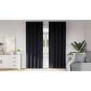 vidaXL Fekete Függöny Gyűrűkkel 2 pcs Fekete 225 x 140 cm Poliészter