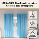 vidaXL Fekete Függöny Gyűrűkkel 2 pcs Világoskék 225 x 140 cm