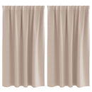 vidaXL Fekete Függöny Gyűrűkkel 2 db Tópszínű 140 x 140 cm Poliészter