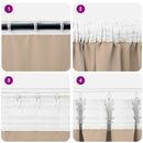 vidaXL Fekete Függöny Gyűrűkkel 2 pcs Tópszínű 225 x 140 cm Poliészter