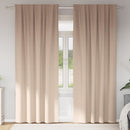 vidaXL Fekete Függöny Gyűrűkkel 2 pcs Tópszínű 225 x 140 cm Poliészter