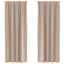 vidaXL Fekete Függöny Gyűrűkkel 2 pcs Tópszínű 225 x 140 cm Poliészter