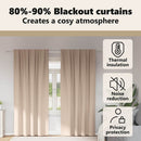 vidaXL Fekete Függöny Gyűrűkkel 2 pcs Tópszínű 245 x 140 cm Poliészter
