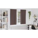 vidaXL Fekete Függöny Gyűrűkkel 2 pcs Sötét Barna 175 x 140 cm