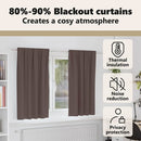vidaXL Fekete Függöny Gyűrűkkel 2 pcs Sötét Barna 175 x 140 cm