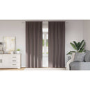 vidaXL Fekete Függöny Gyűrűkkel 2 pcs Sötét Barna 245 x 140 cm