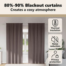 vidaXL Fekete Függöny Gyűrűkkel 2 pcs Sötét Barna 245 x 140 cm