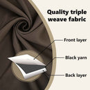 vidaXL Fekete Függöny Gyűrűkkel 2 pcs Sötét Barna 260 x 140 cm