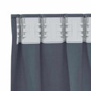vidaXL Fekete Függöny Gyűrűkkel 2 pcs Antracit 140 x 140 cm Poliészter