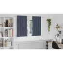 vidaXL Fekete Függöny Gyűrűkkel 2 pcs Antracit 140 x 140 cm Poliészter
