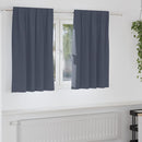 vidaXL Fekete Függöny Gyűrűkkel 2 pcs Antracit 140 x 140 cm Poliészter