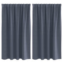 vidaXL Fekete Függöny Gyűrűkkel 2 pcs Antracit 140 x 140 cm Poliészter