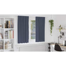 vidaXL Fekete Függöny Gyűrűkkel 2 pcs Antracit 175 x 140 cm Poliészter