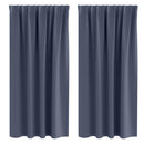 vidaXL Fekete Függöny Gyűrűkkel 2 pcs Antracit 175 x 140 cm Poliészter