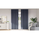 vidaXL Fekete Függöny Gyűrűkkel 2 pcs Antracit 225 x 140 cm Poliészter
