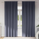 vidaXL Fekete Függöny Gyűrűkkel 2 pcs Antracit 245 x 140 cm Poliészter