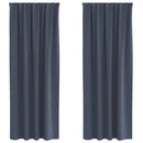 vidaXL Fekete Függöny Gyűrűkkel 2 pcs Antracit 245 x 140 cm Poliészter
